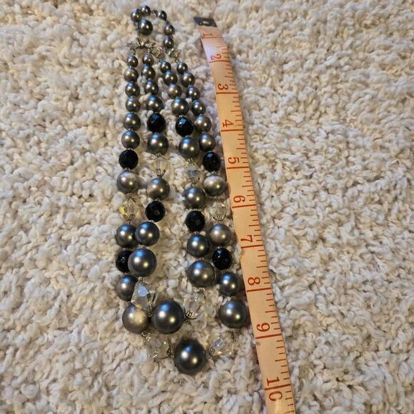 Vintage 2 strand bead Necklace 50s 60s - Picture 4 of 6
